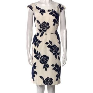 Kate Spade Black Floral Midi Dress